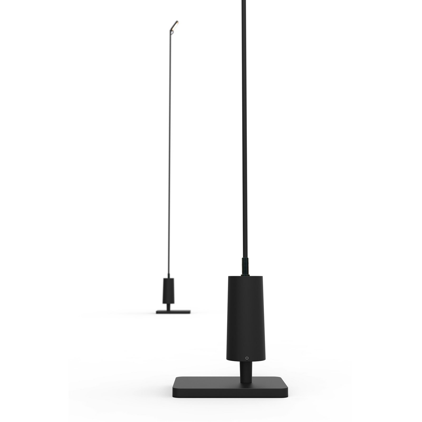 Luceplan LED-Wegelampe Flia, 180cm hoch, schwarz, Kunststoff