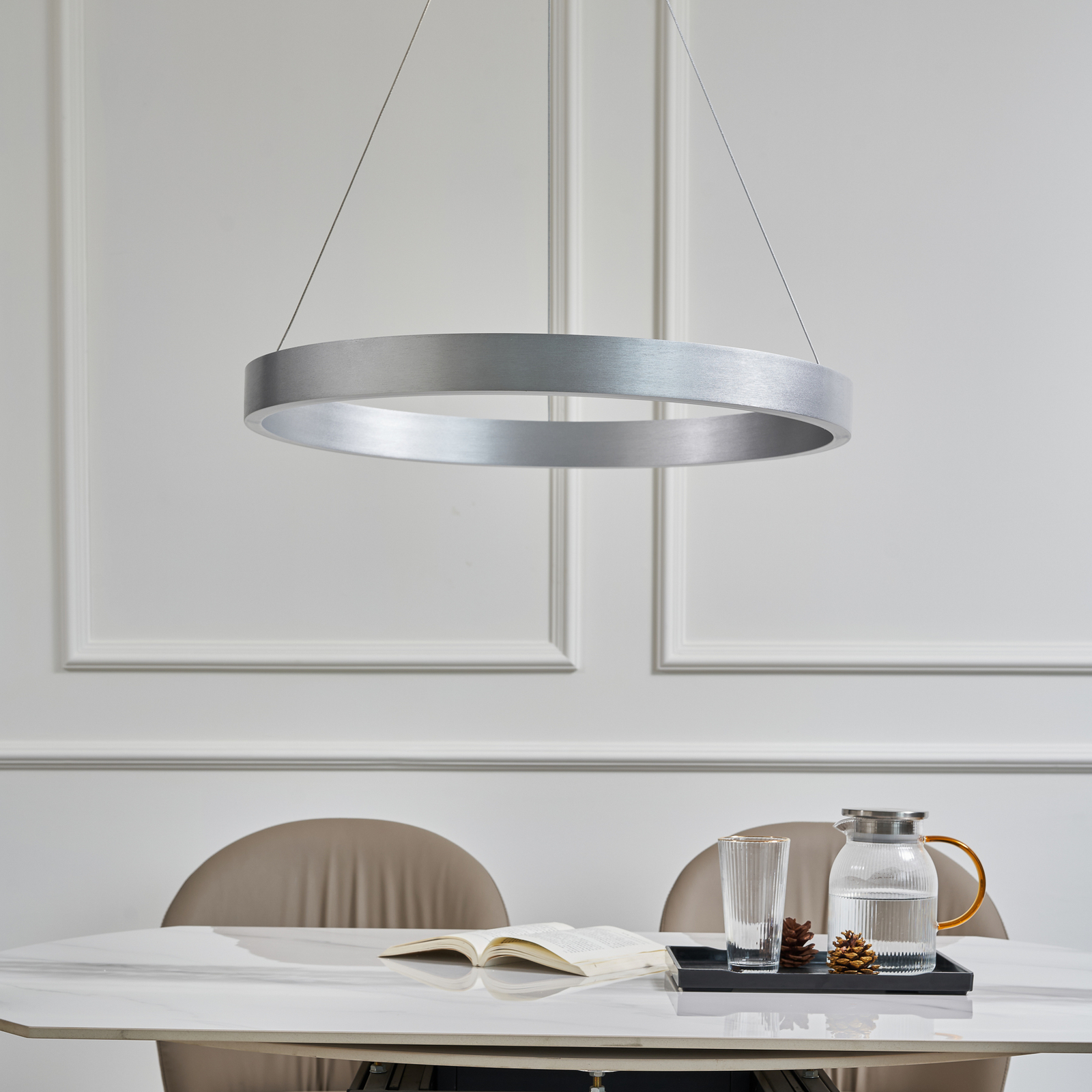 Arcchio Answin LED hanglamp 35,2 W zilver