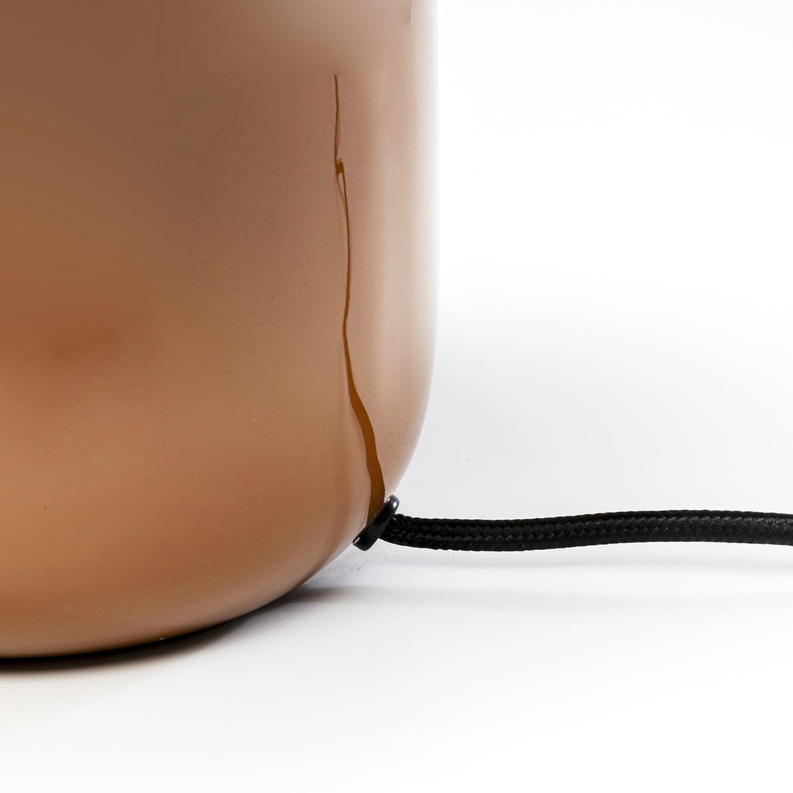 KARE Lampe de table Mushroom, marron, acier émaillé hauteur 27 cm