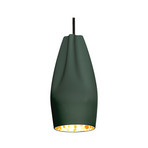 Pleat Box 13 LED Candeeiro Suspenso Escuro Verde/Dourado - Marset