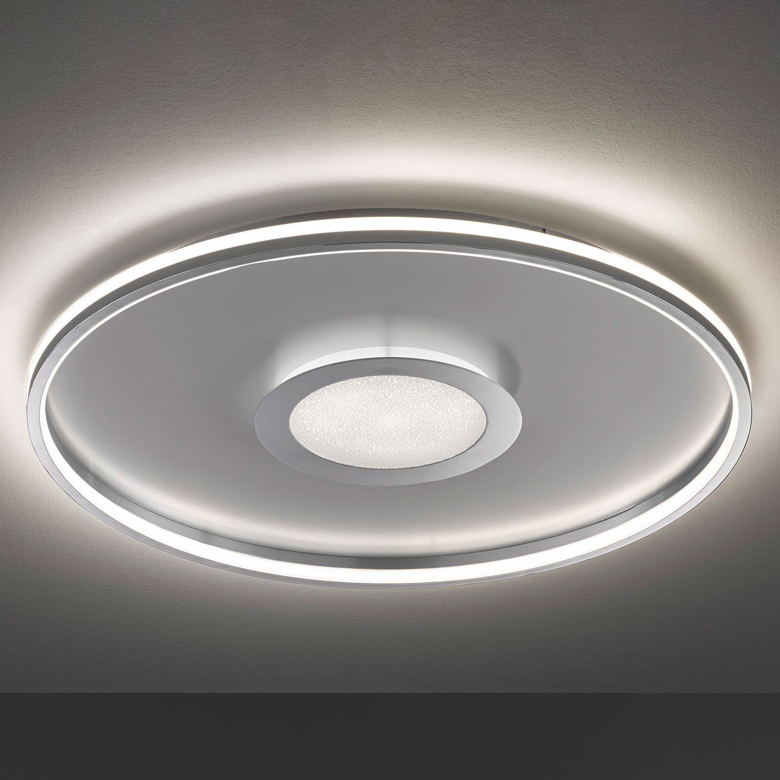 LED ceiling light Bug round, chrome