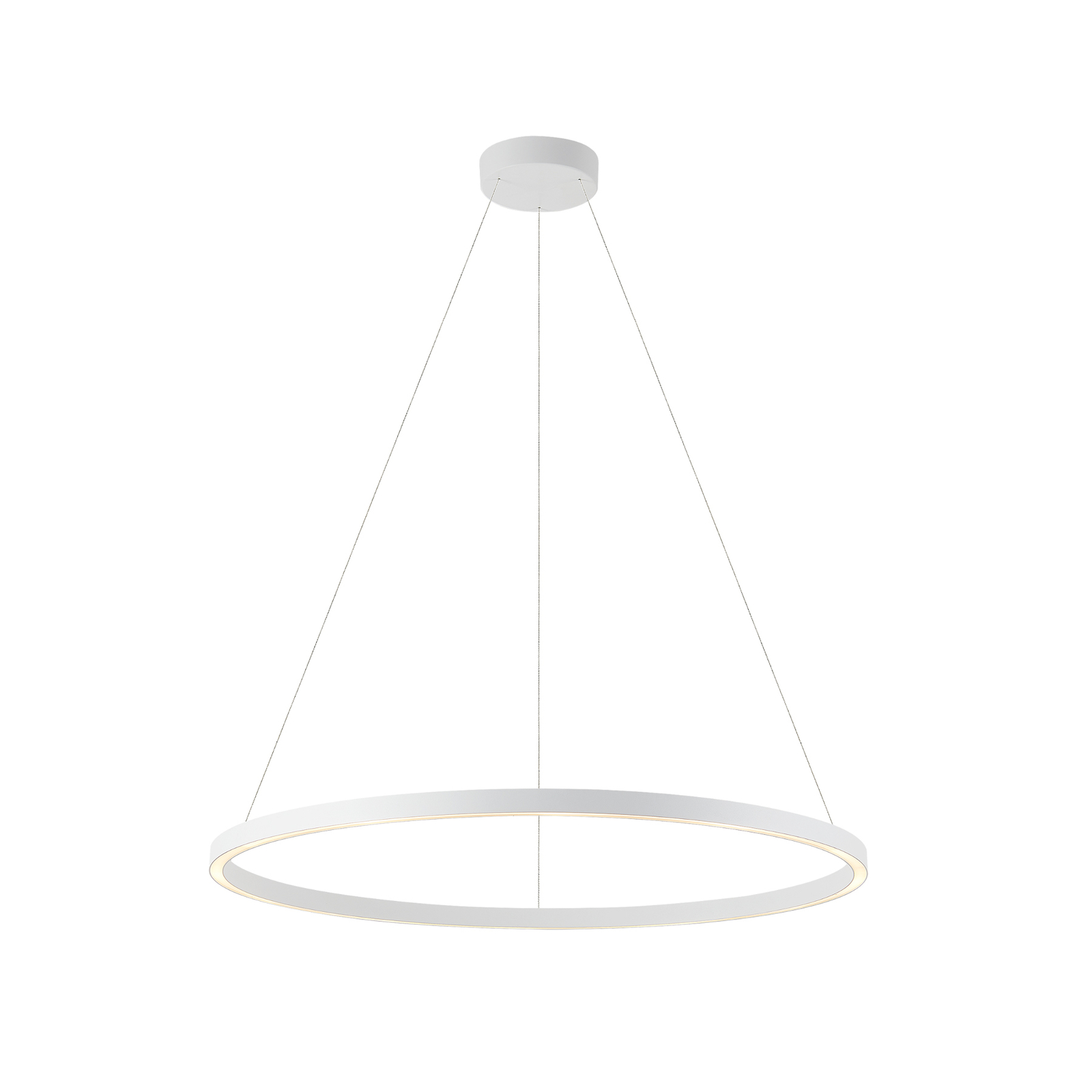 Molto Luce LED hanging light Perfora, white, Ø 90 cm, aluminium