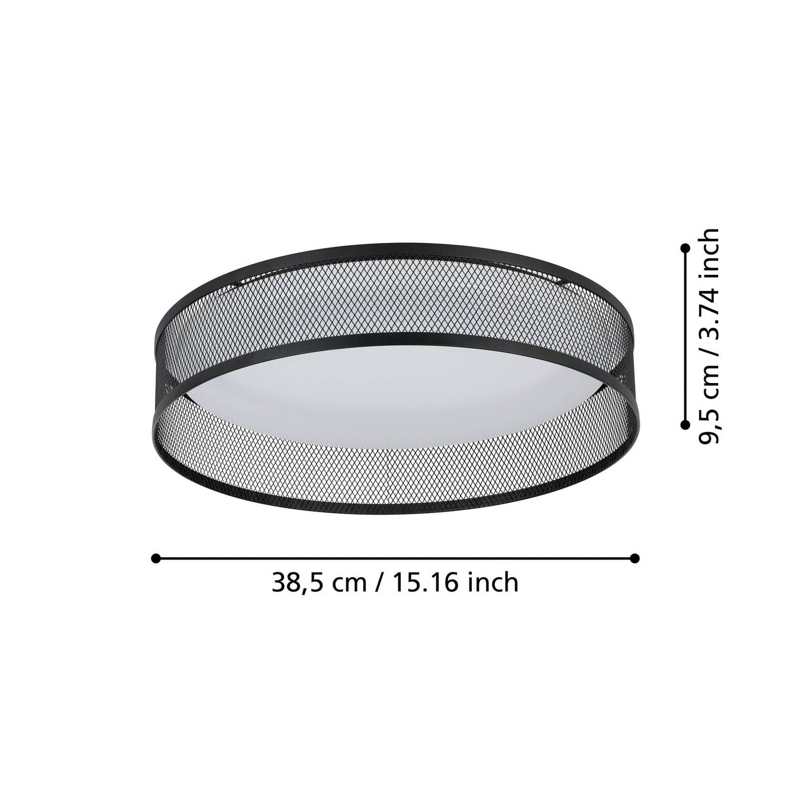 Lampa sufitowa LED Luppineria stalowa, czarna