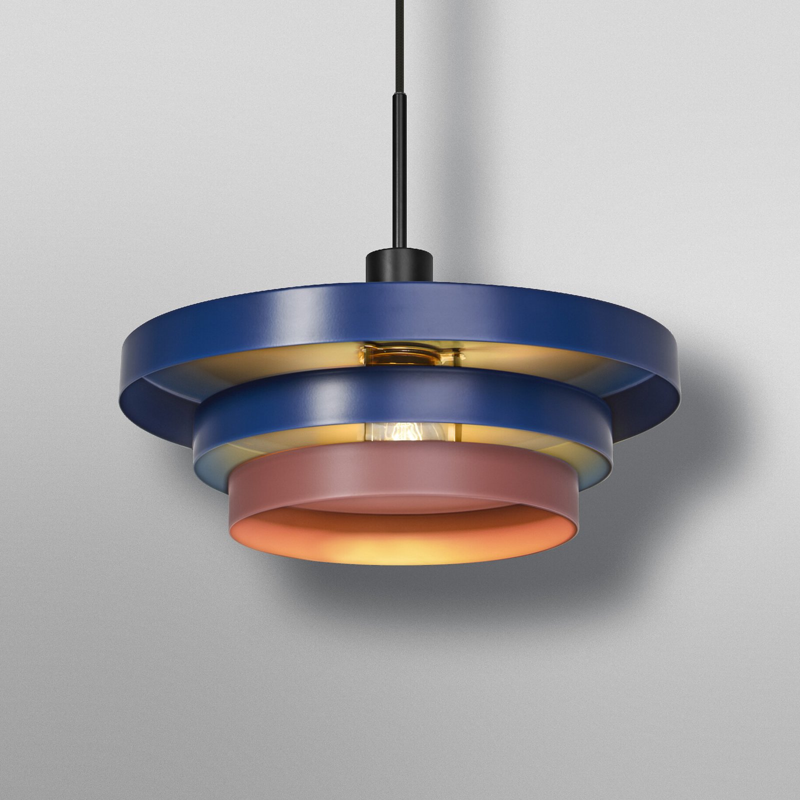 OSRAM hengelampe Decor Layers, blå/rosa, stål, E27