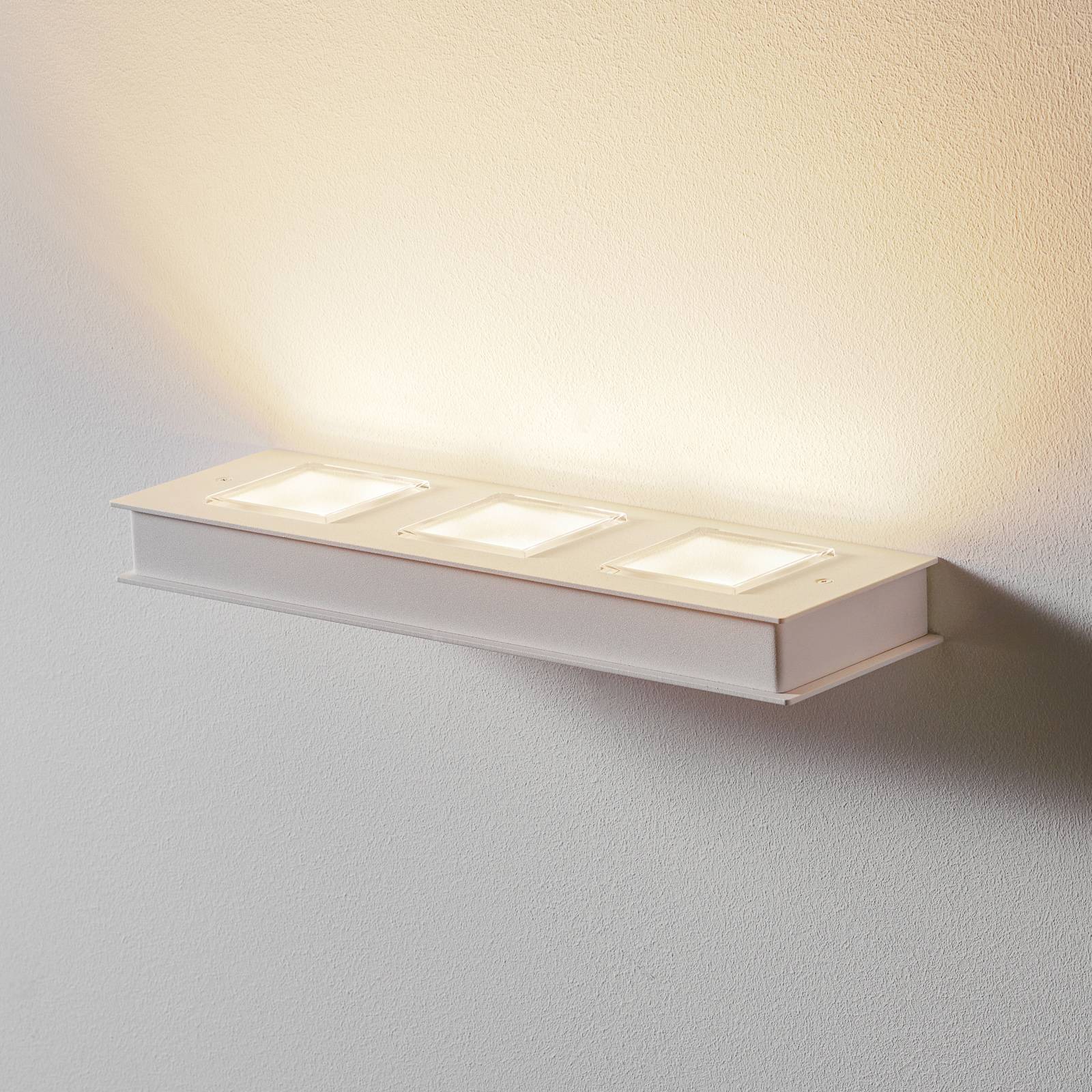 Applique LED blanche Quarter, 3 lampes