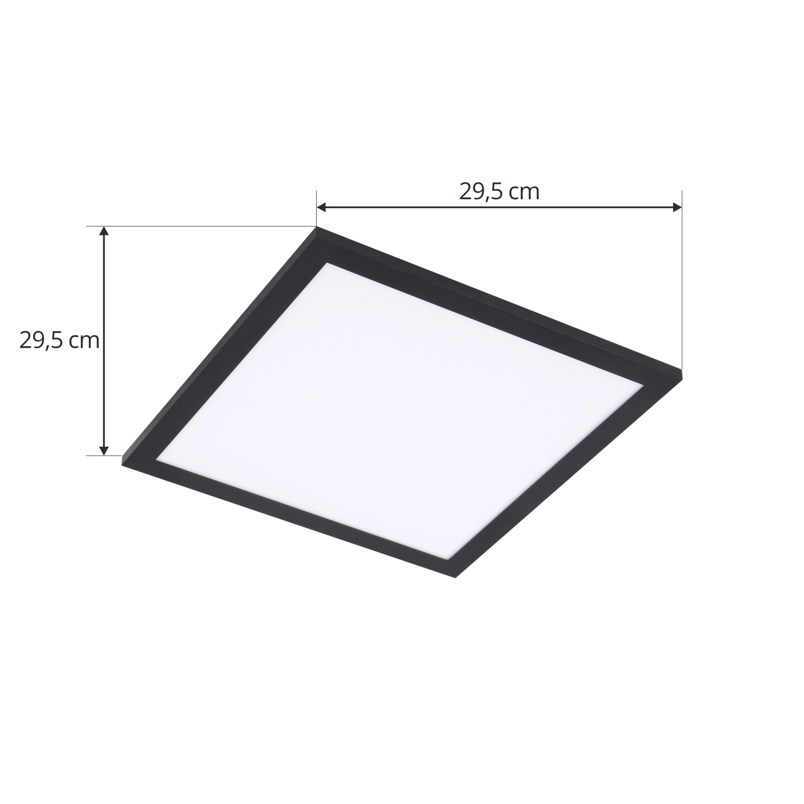 Lindby LED панел Enhife, черен, 30 x 30 cm, метален, 4000К