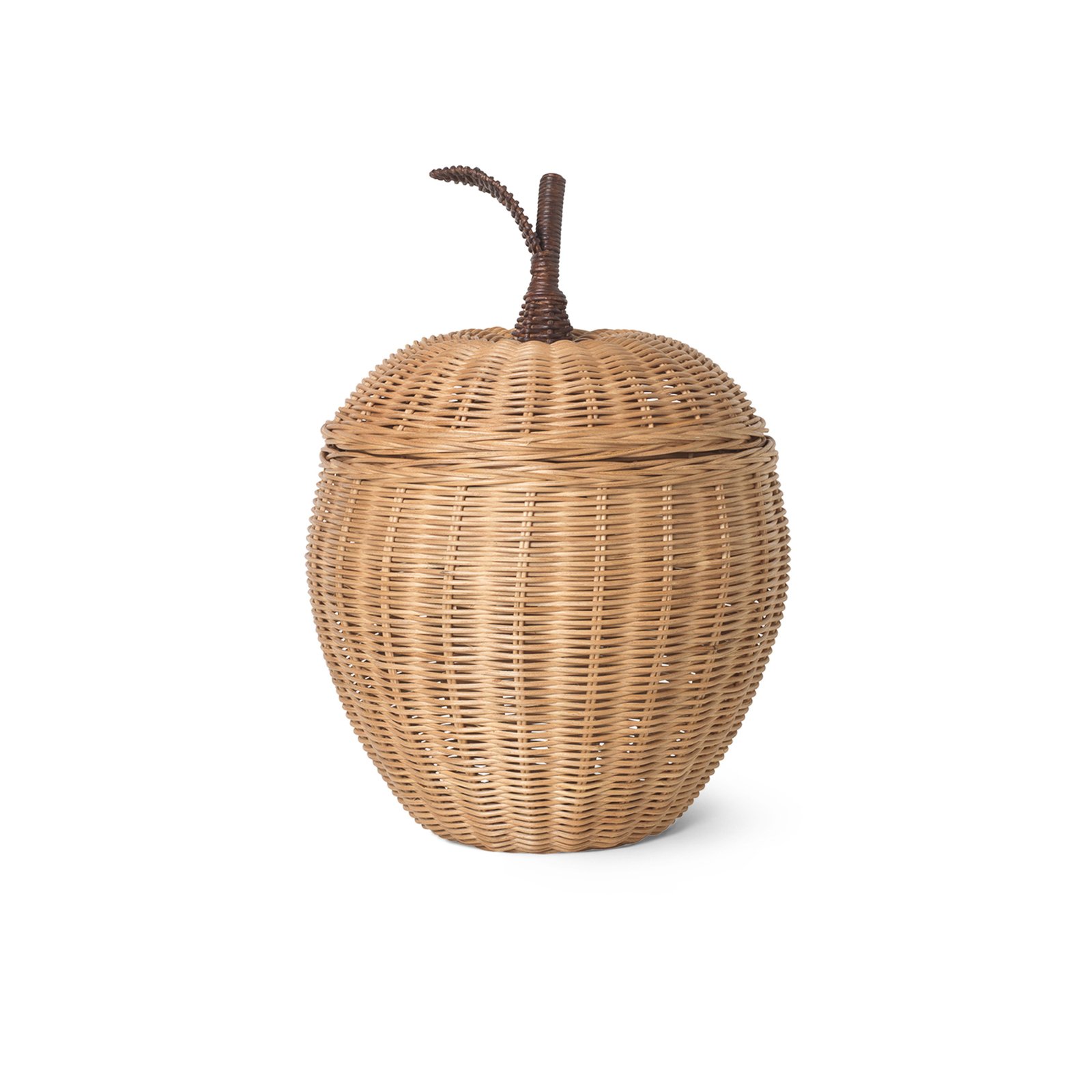 ferm LIVING Кошница за съхранение Apple, ратан, височина 28 cm