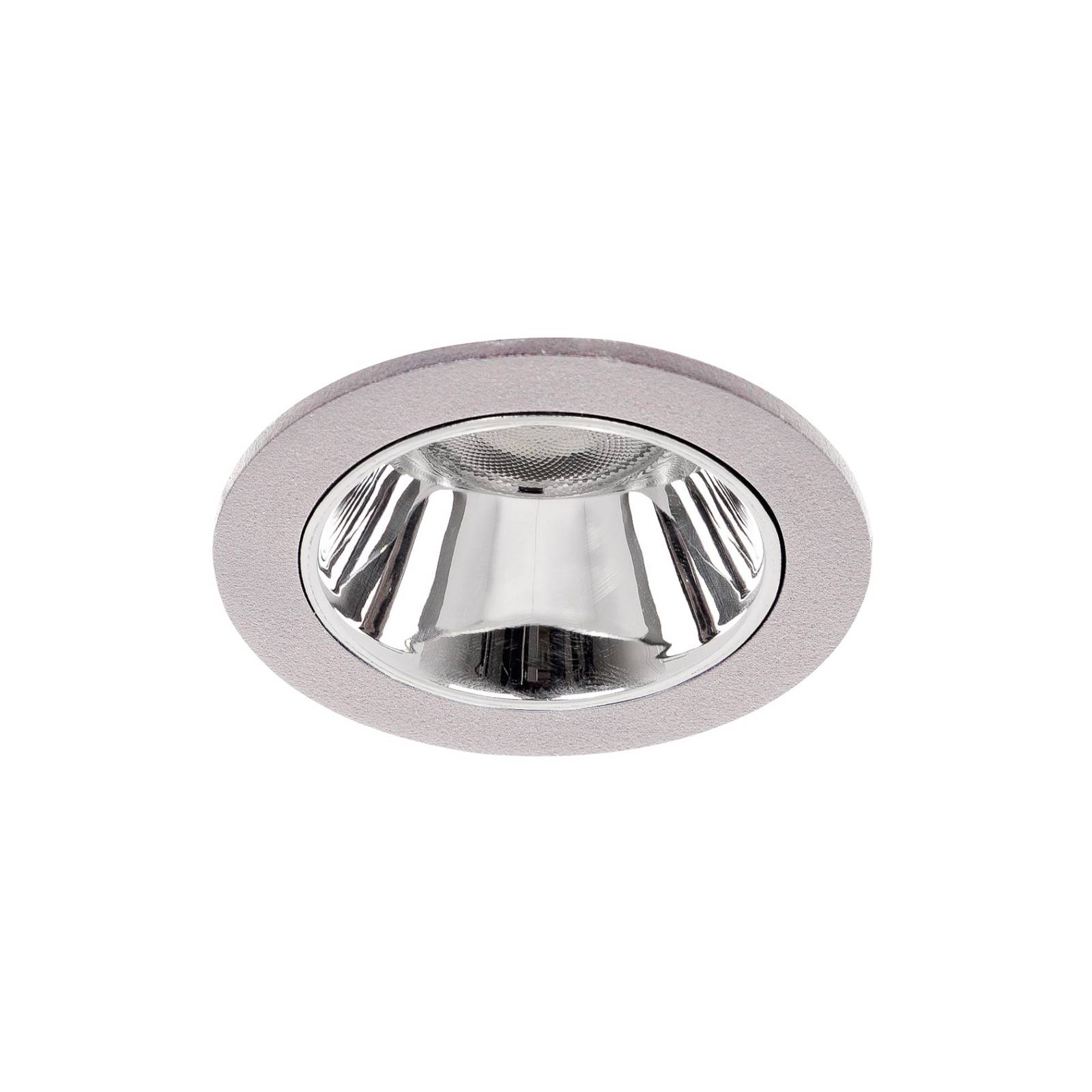 BRUMBERG Apollo Micro, glatt, rund, DALI, 3.500 K, silber