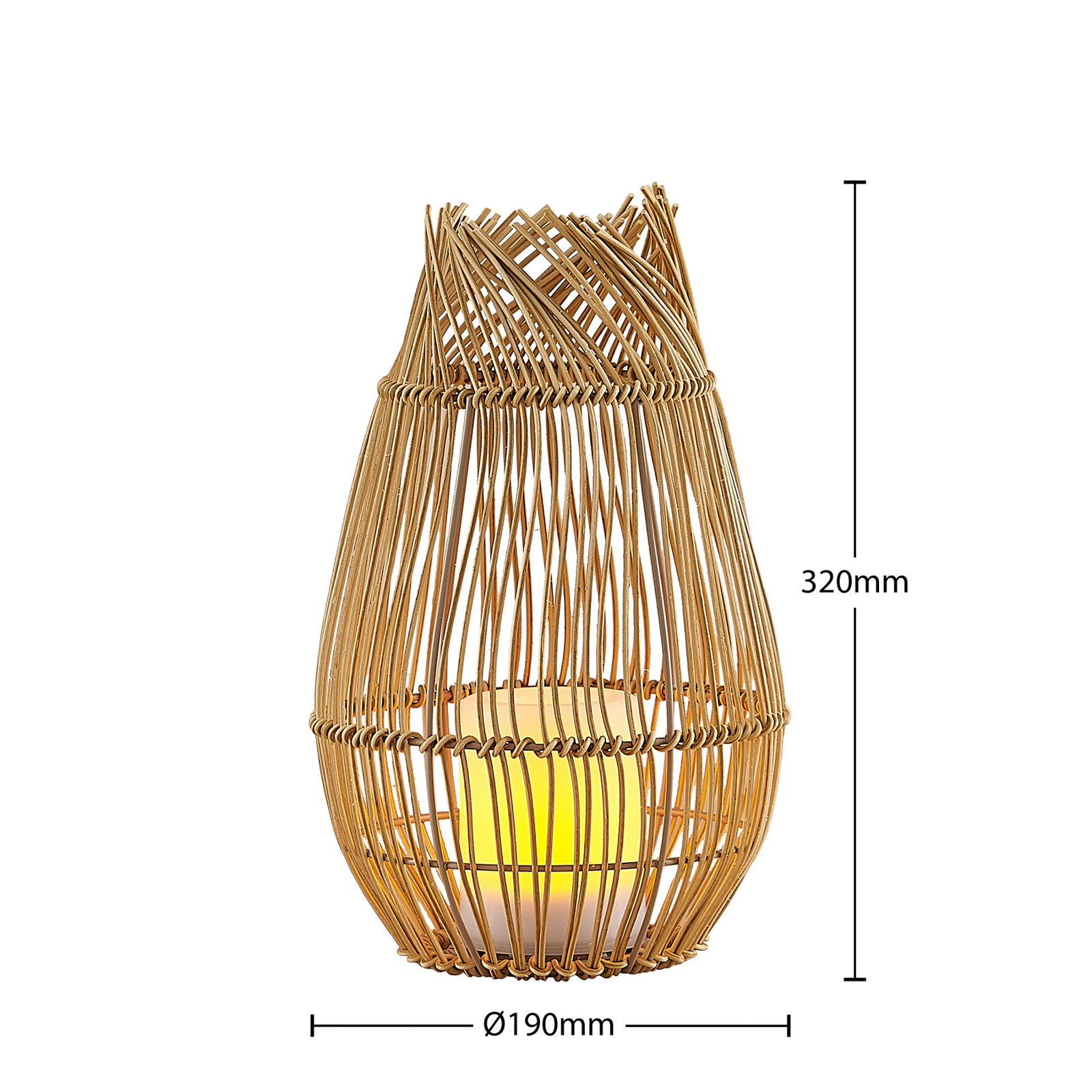 Lindby Soliana napelemes deco lámpa, magasság 31cm