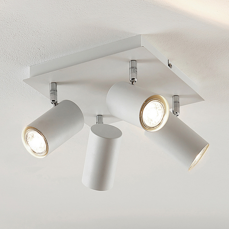 Lindby Joffrey plafonnier à 4 lampes, blanc