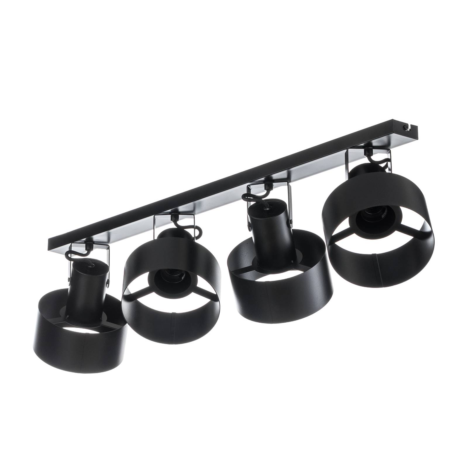 Euluna Lampa sufitowa - salon / jadalnia - czarna - metal - nowoczesny - ze ?ciemniaczem