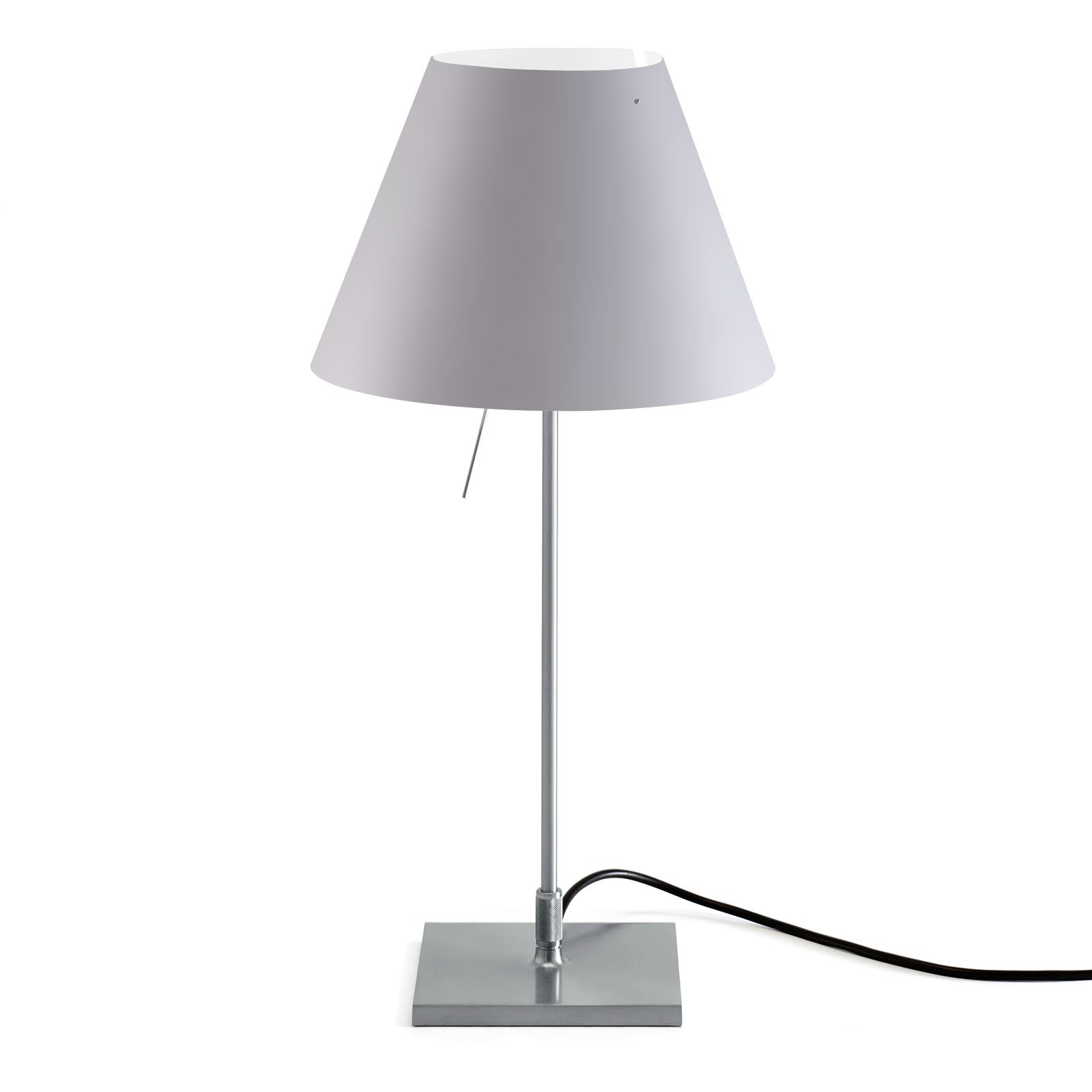 Luceplan Costanzina table lamp aluminium, fog white