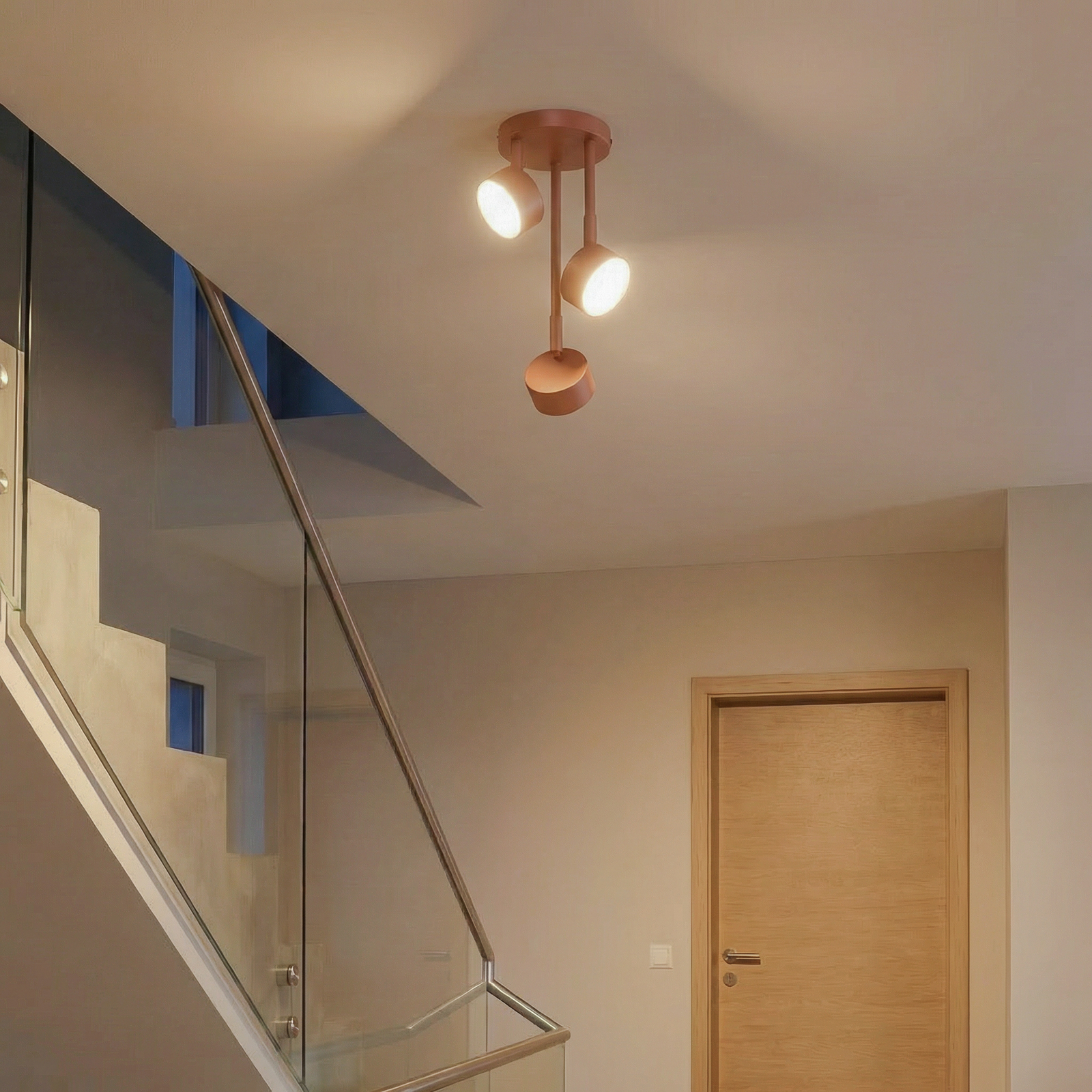 Spot de tavan Nemo, 3 becuri, roșu, mobil, GX53