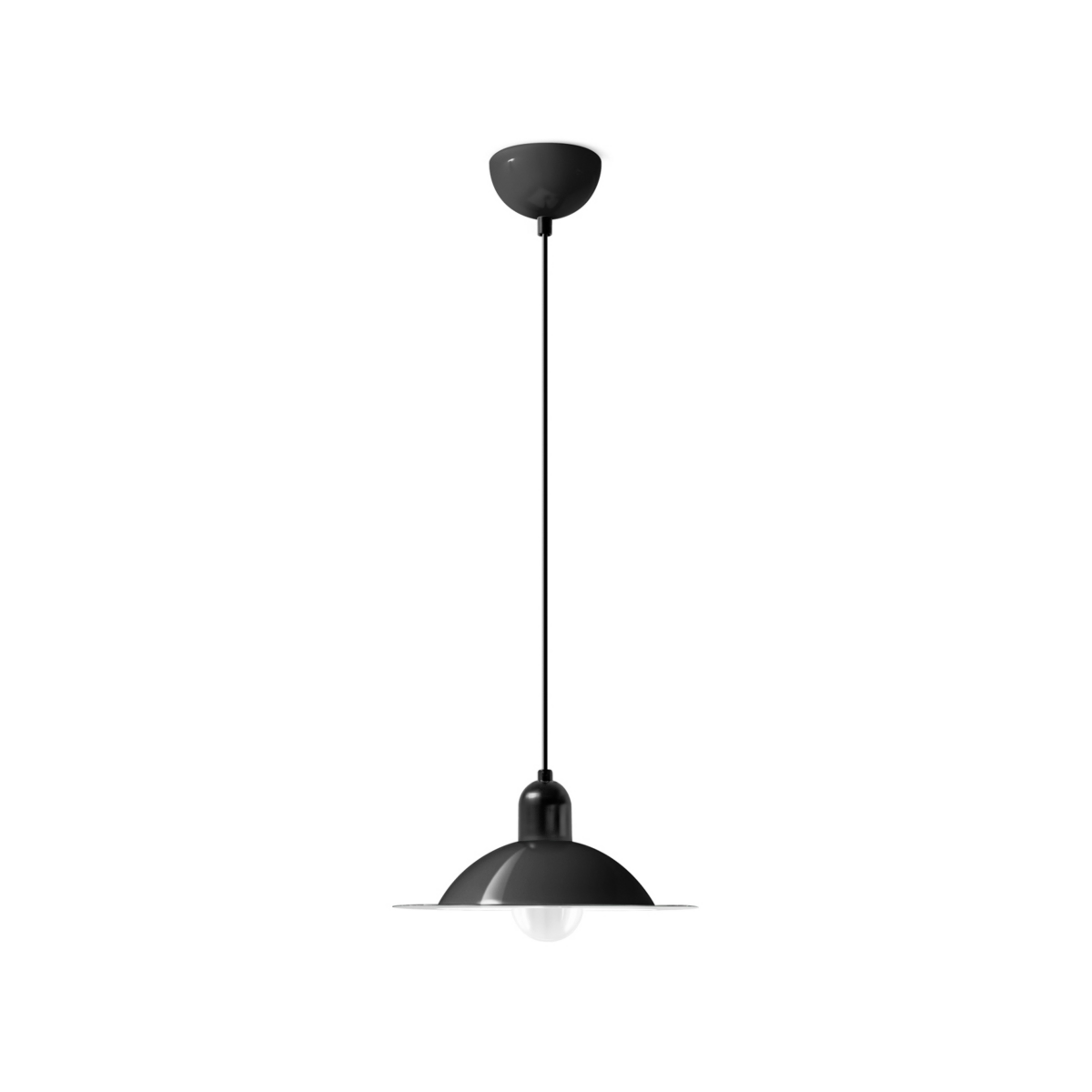 Lampiatta LED závesné svietidlo, čierne, Ø 28 cm - Stilnovo