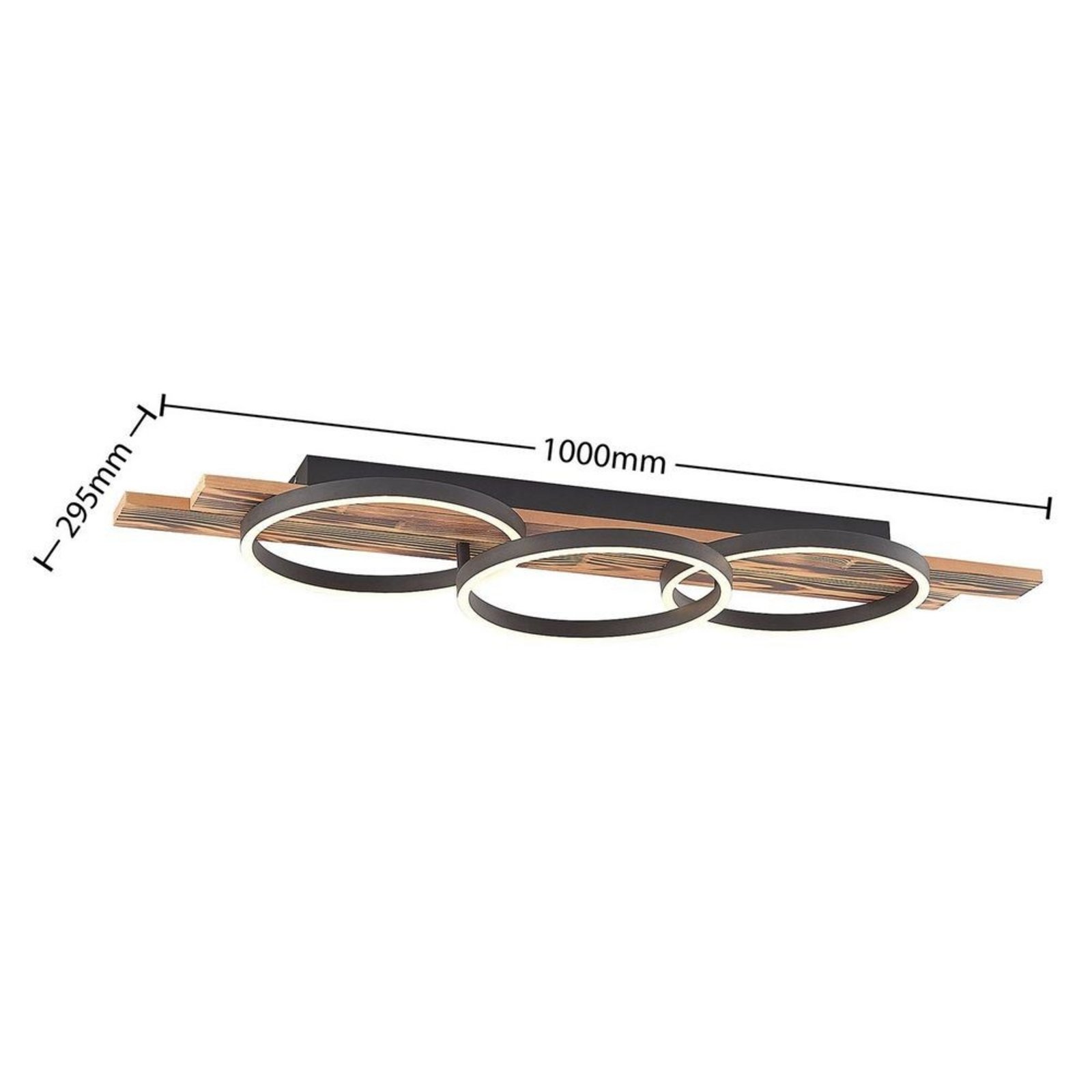 Sentoa LED Deckenleuchte L100 Light Wood/Black - Lindby