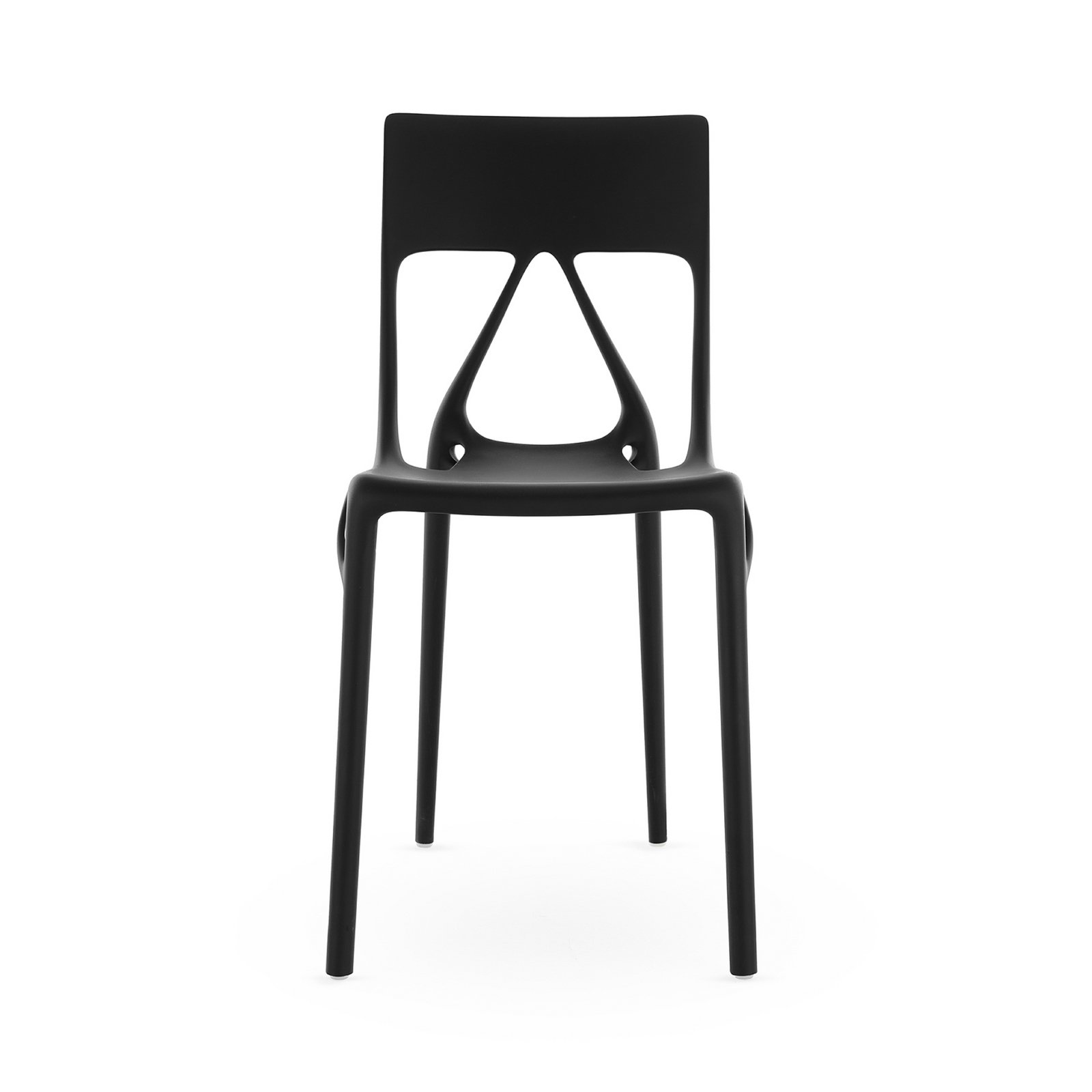 Chaises A.I. Lite, noir, hauteur 80 cm, lot de 2 - Kartell