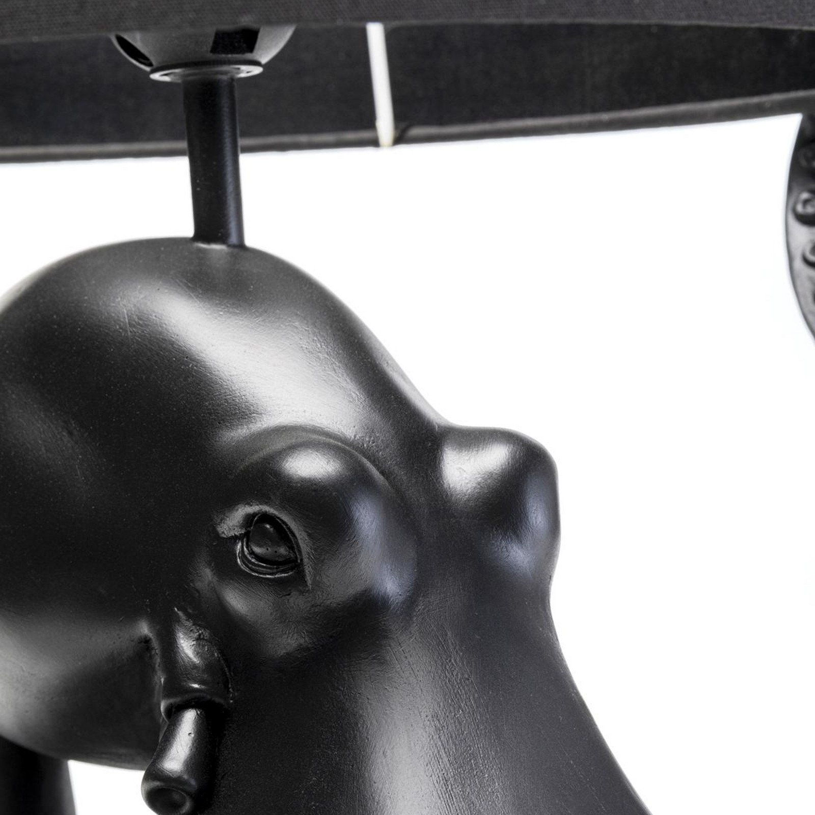 Kare Preto Candeeiro De Mesa Octopus, Têxtil, Altura 47 Cm