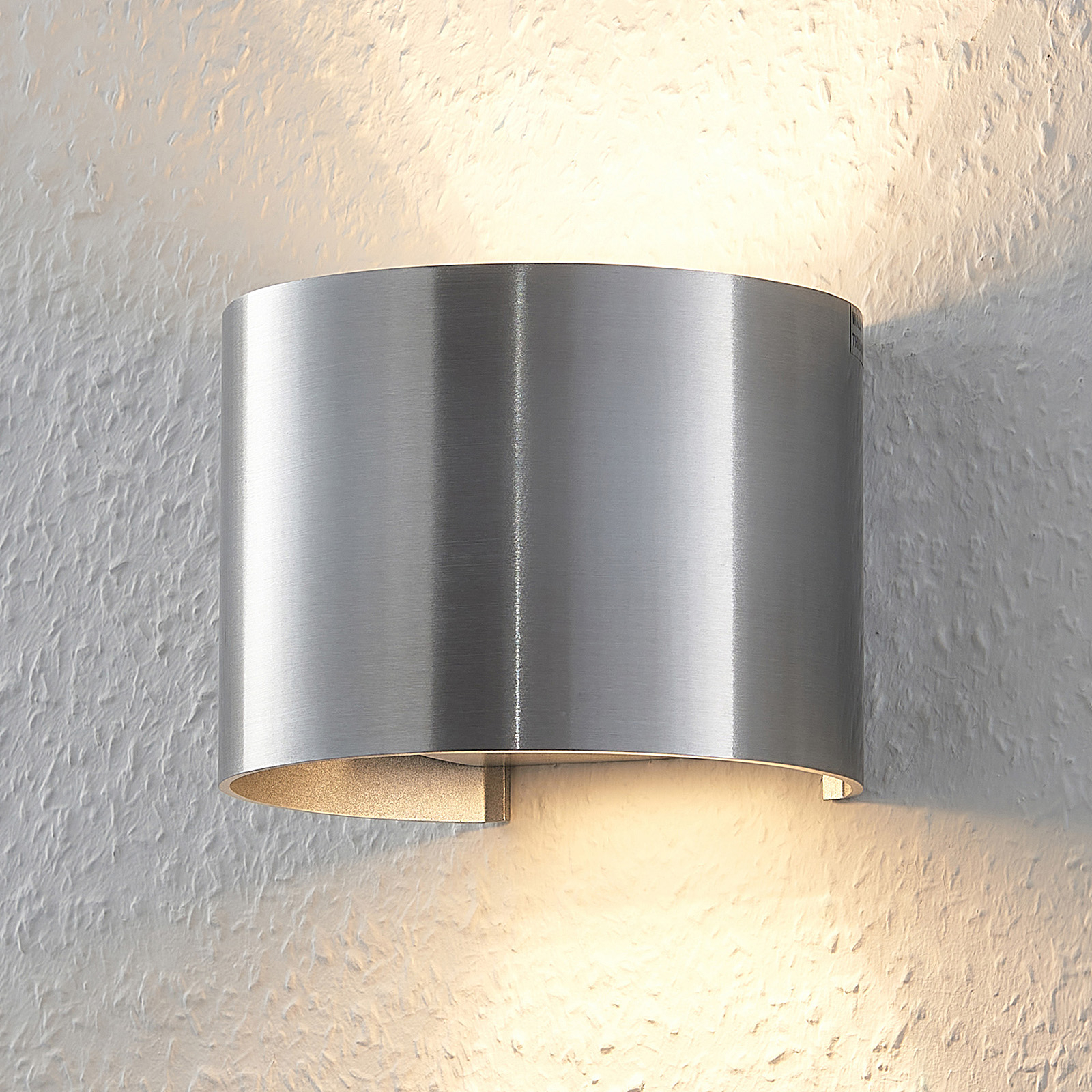 Arcchio Zuzana wall light, round, aluminium