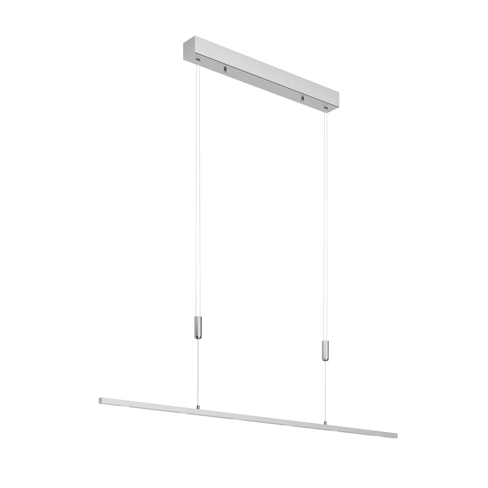 Lampă suspendată LED Lucande Arnik, 120 cm, culoare nichel, dimabil