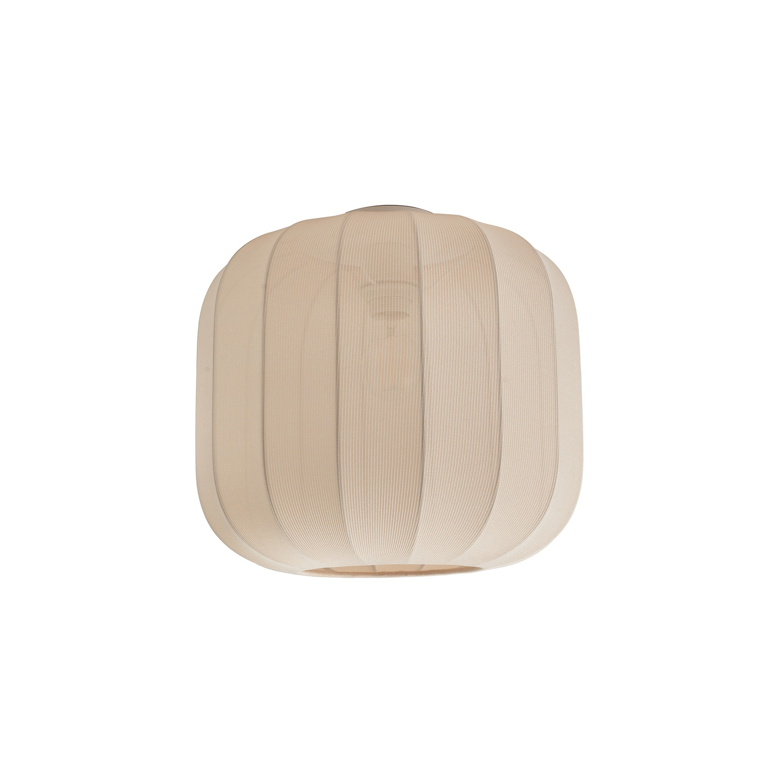 Lindby plafonnier Helin, beige, tissu, Ø 35 cm