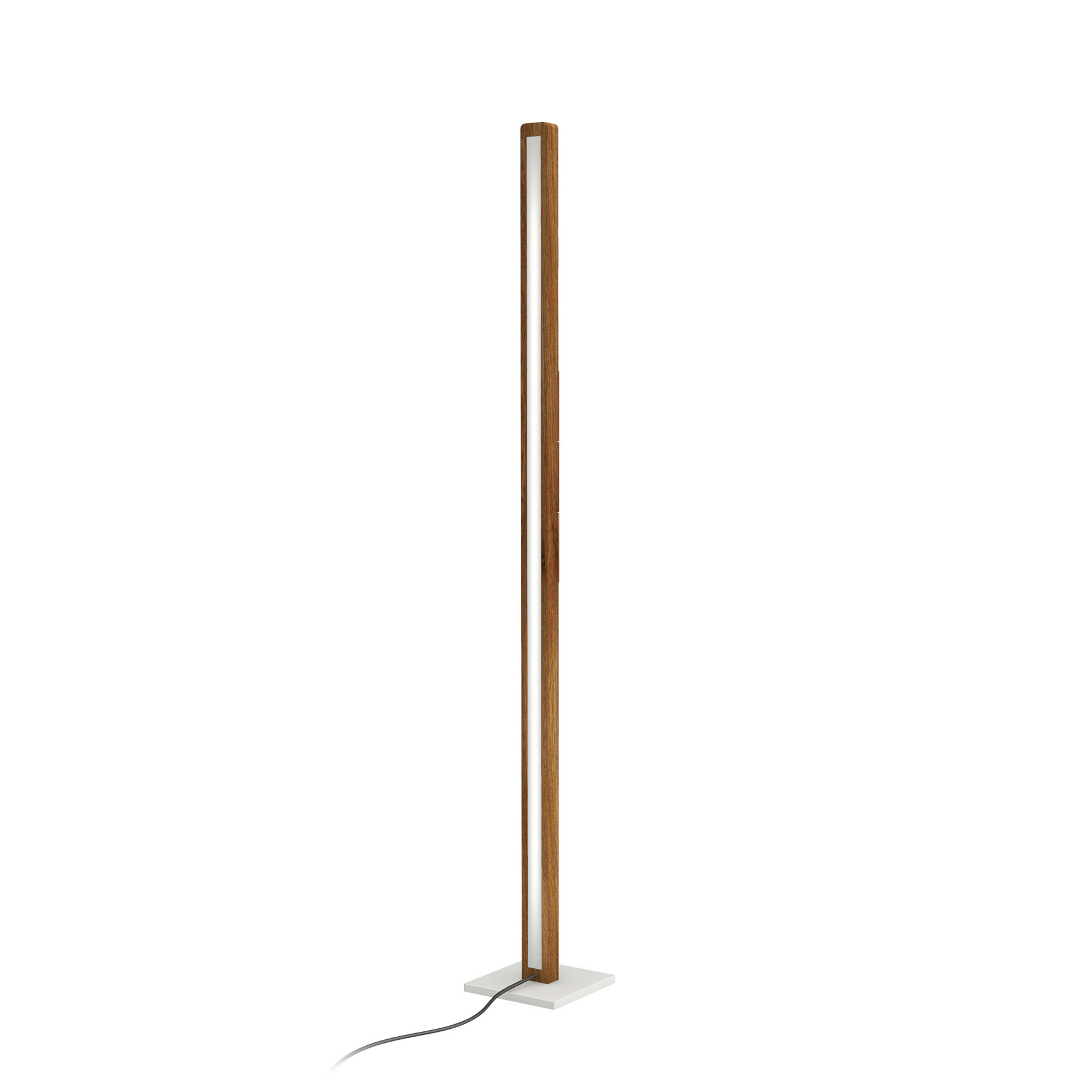 HerzBlut LED φωτιστικό δαπέδου Lana del bianco, ξύλο, dimmable