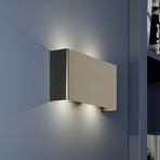 Quitani Maja LED-es fali lámpa, nikkel, 22 cm