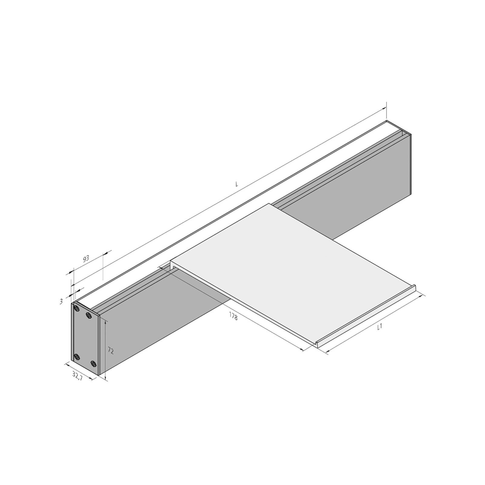 Kinkiet LED Intero-Line czarny 120 cm aluminium CCT góra/dół