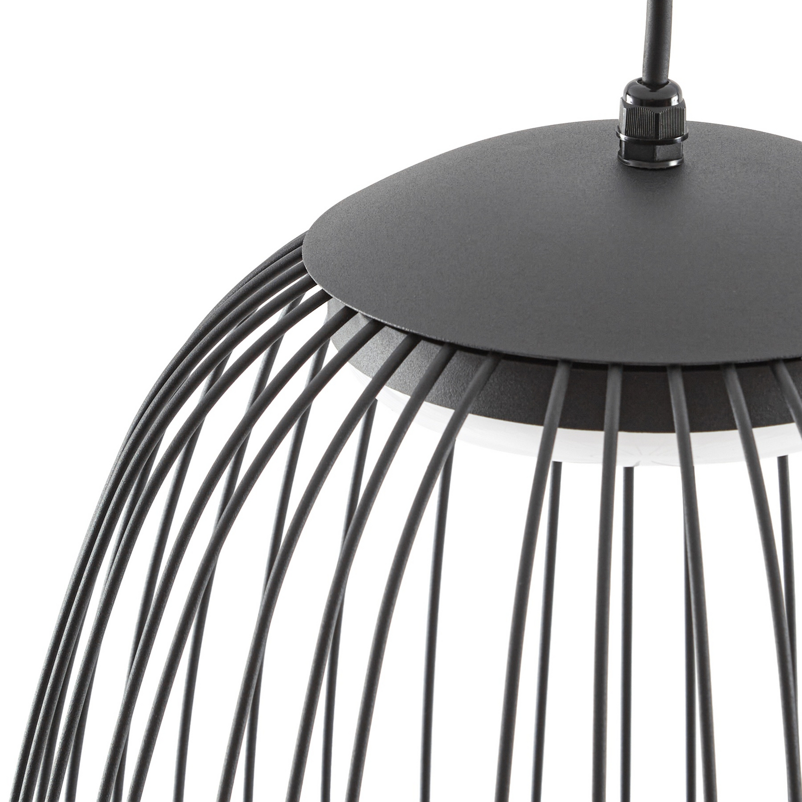 Lucande Richi LED-riippuvalaisin, musta, 40 cm, himmennettävä