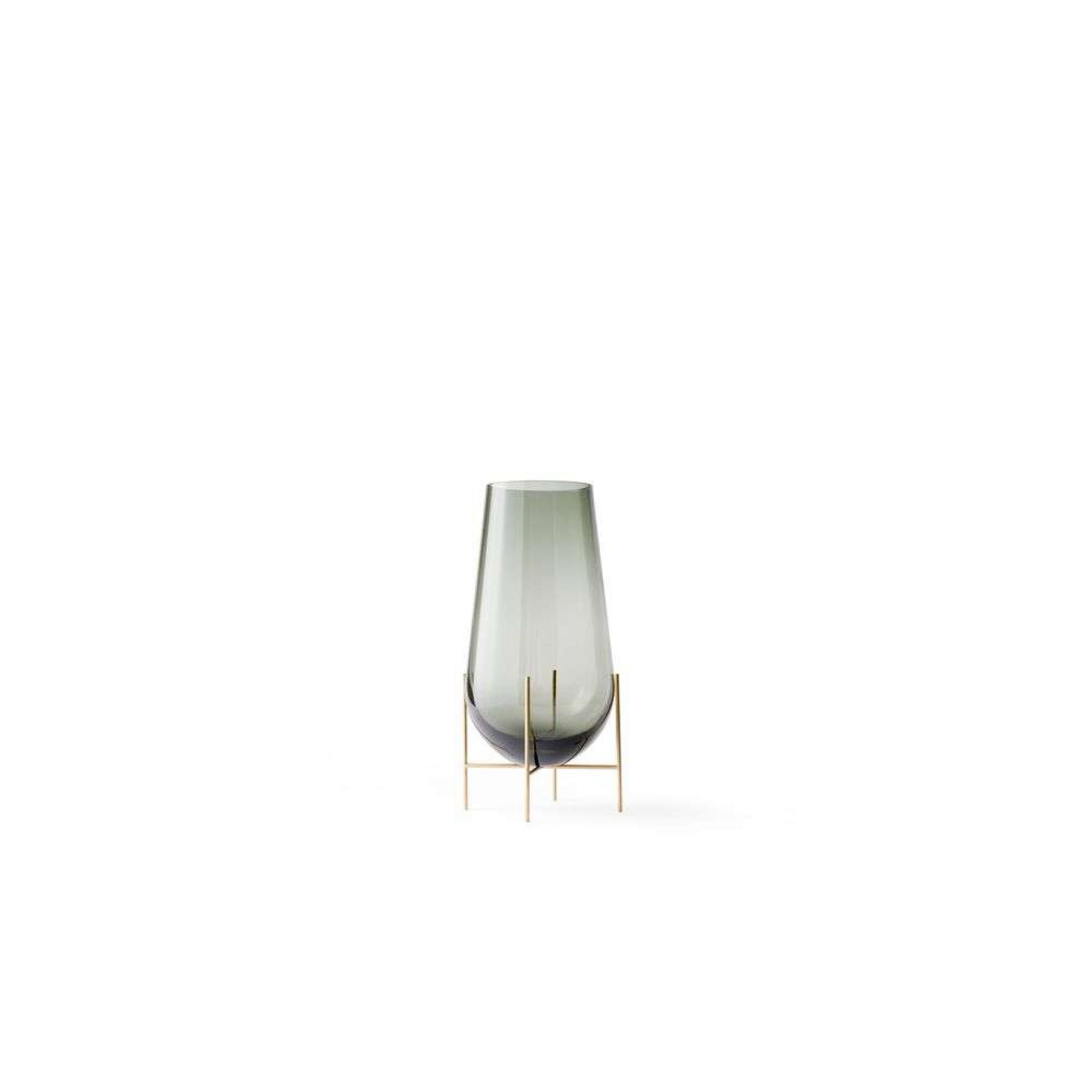 Echasse Vase Small Smoke/Brushed Brass - Audo Copenhagen
