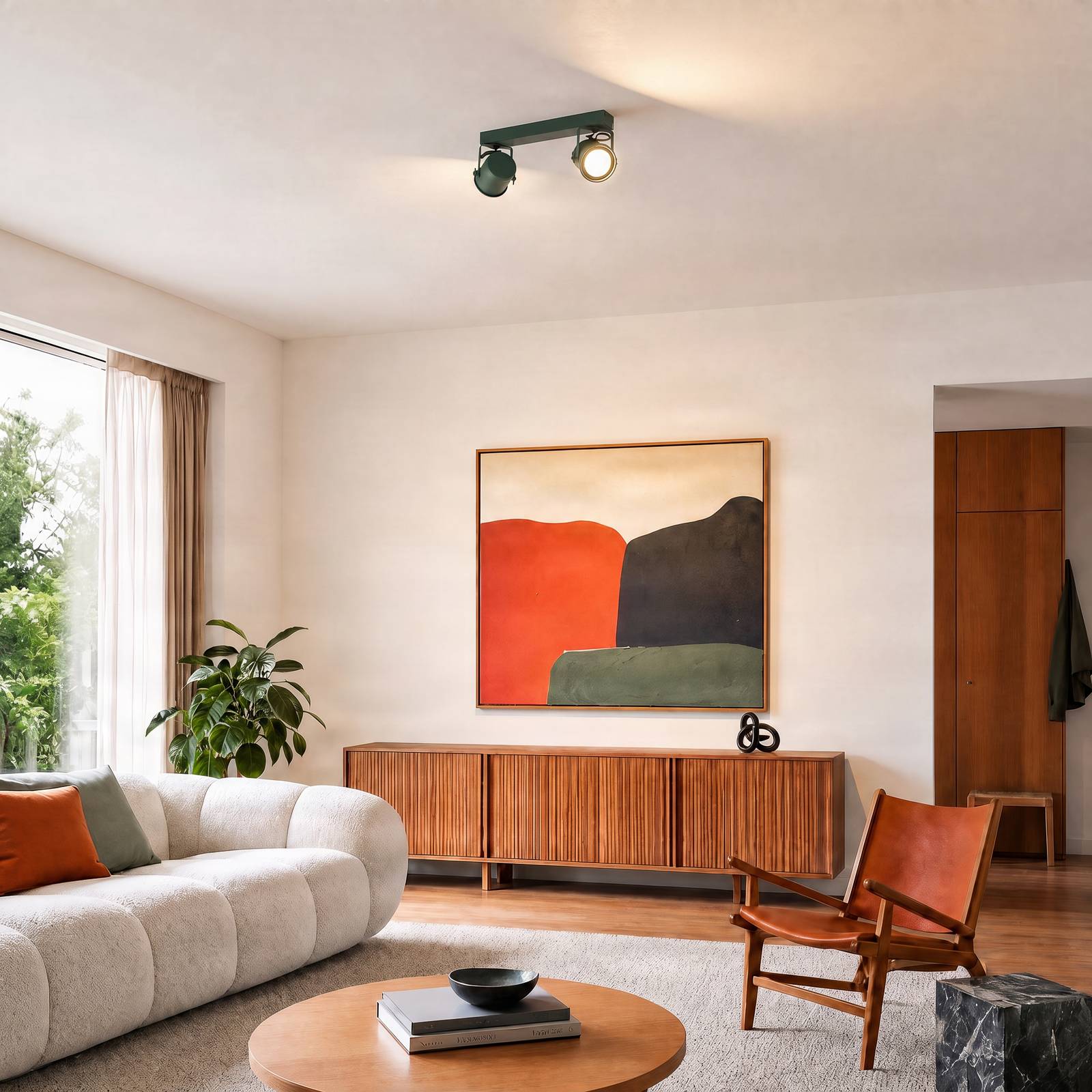 Argon Plafondspot Canico, 2-lamps, groen