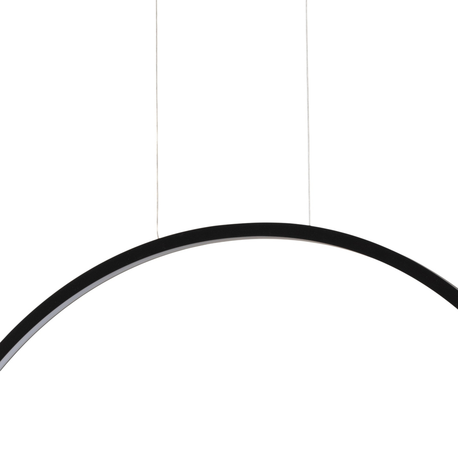 LED-Hängeleuchte Saturno vertikal, schwarz, Ø 80 cm, Metall