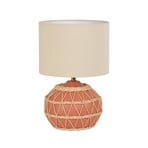 Lampada da tavolo Cyclades terracotta/beige, altezza 35 cm - COREP SAS