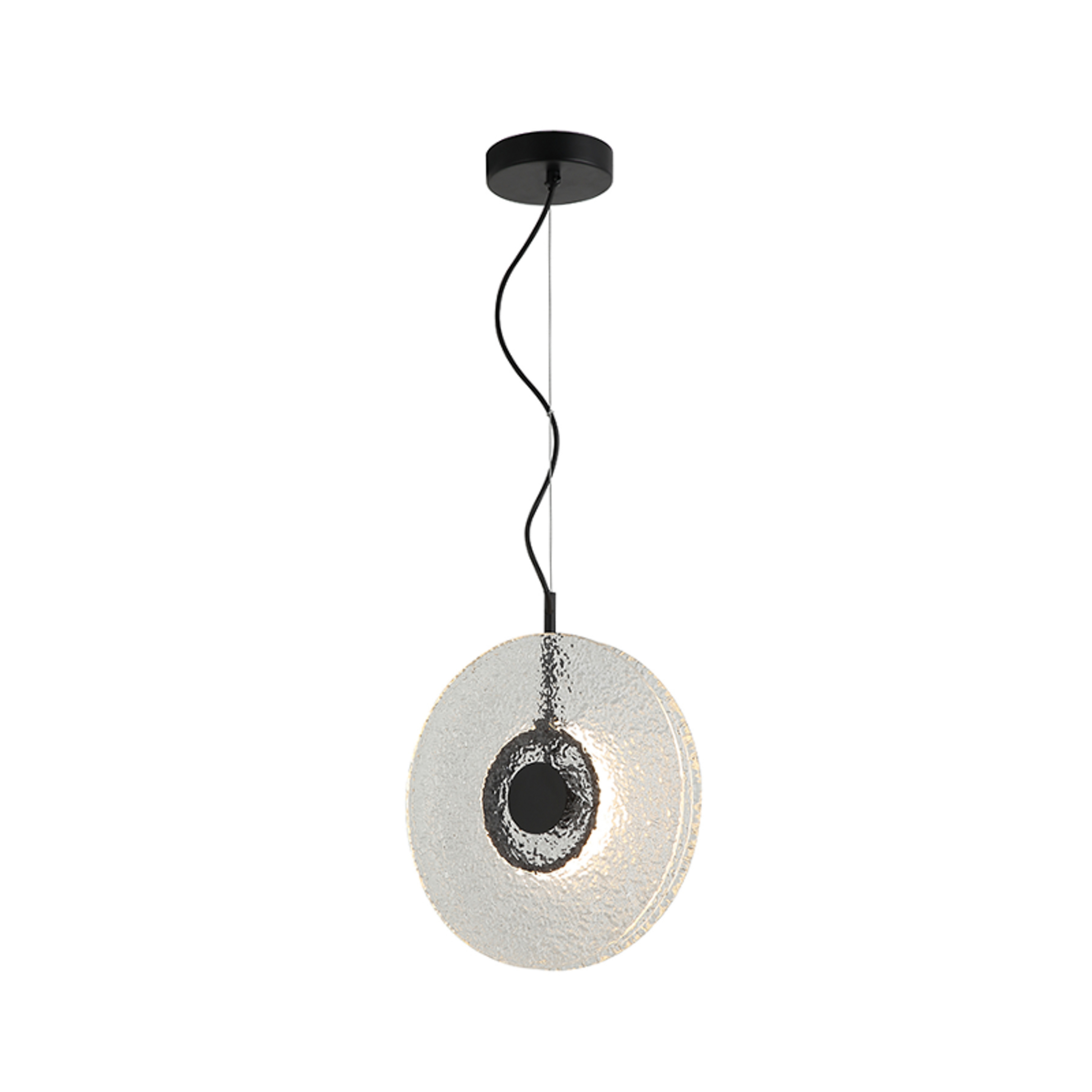 LED-riippuvalaisin 23075, kirkas, lasi, Ø 35 cm, 3000 K