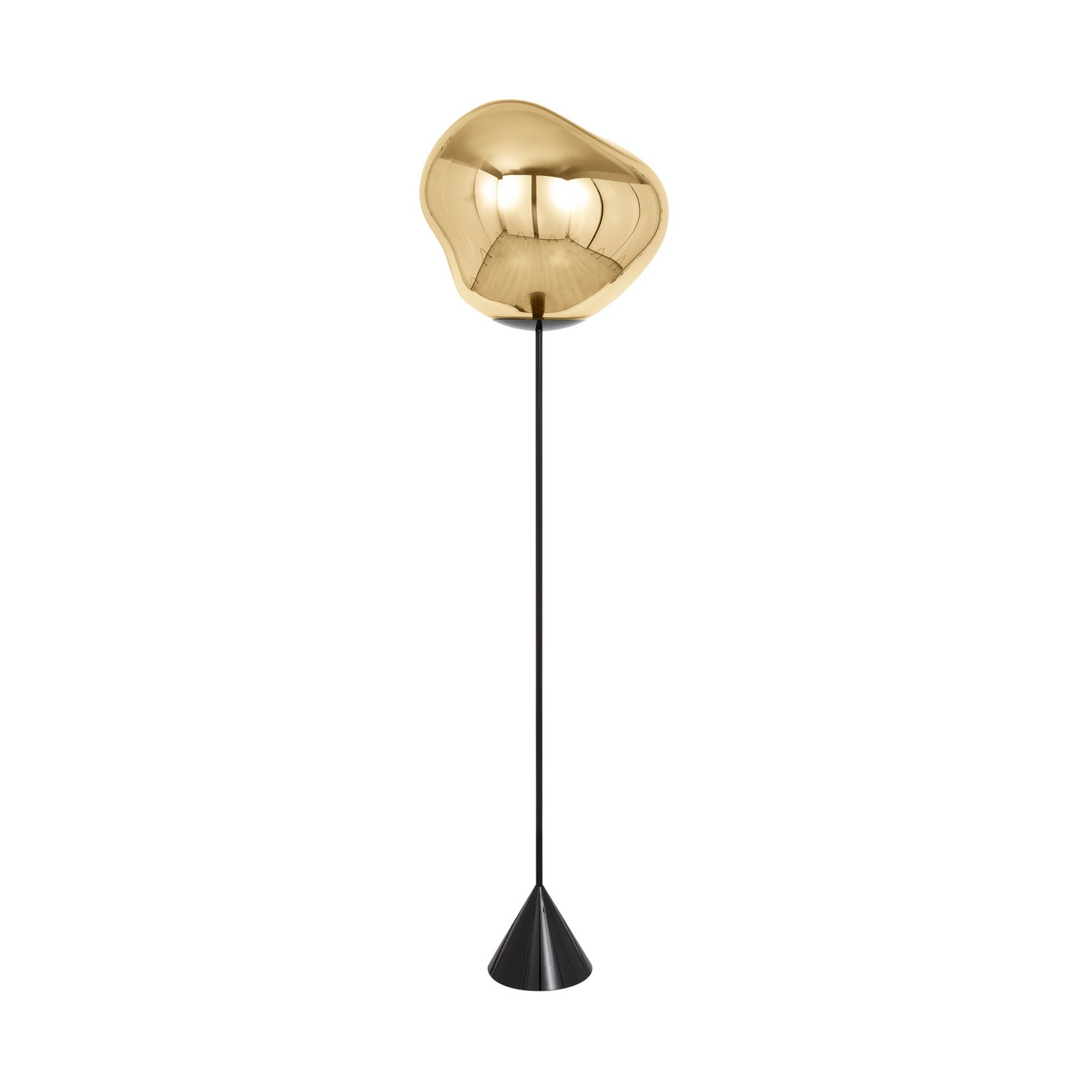 Tom Dixon LED floor lamp Melt Cone Slim gold-coloured, power supply unit