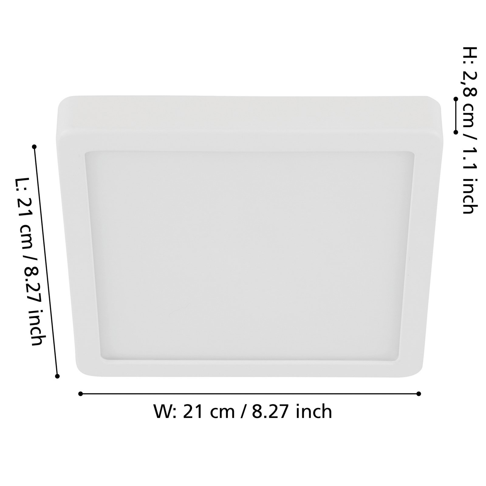 Panneau d'extension LED Fueva 5 IP20 830 blanc 21x21cm