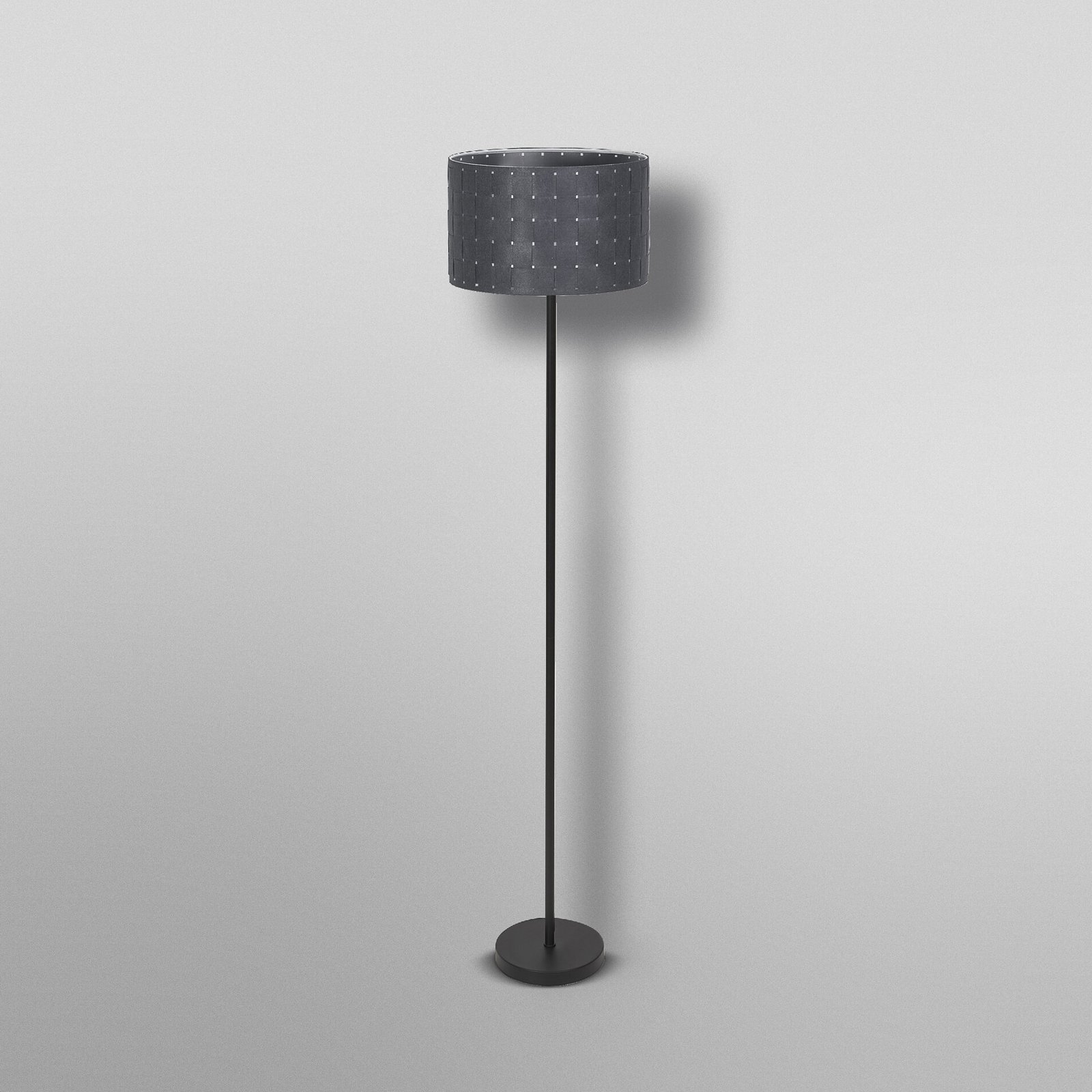 OSRAM Decor Felt Weaving Cans floor lamp, grey, 1-bulb, E27
