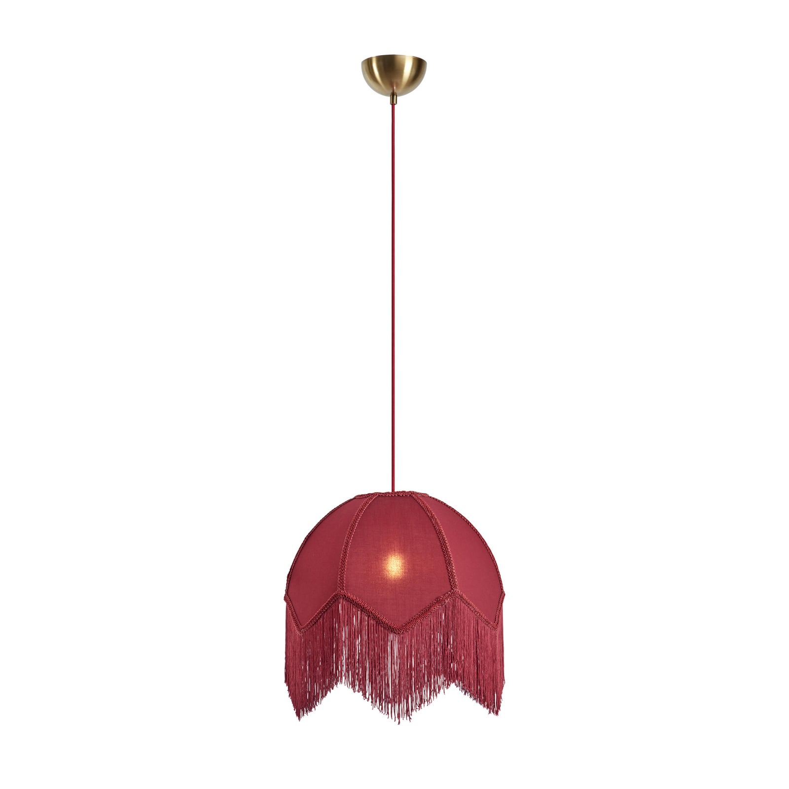 Markslöjd ripplamp Gertrud, punane, kangas, Ø 38 cm Markslöjd ripplamp Gertrud, punane, kangas, Ø 38 cm