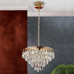 Celeste pendant light with K9 crystals, 9-bulb