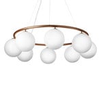 Miira 8 Circular lysekrone, bronse/hvit, Ø 100 cm - Nuura