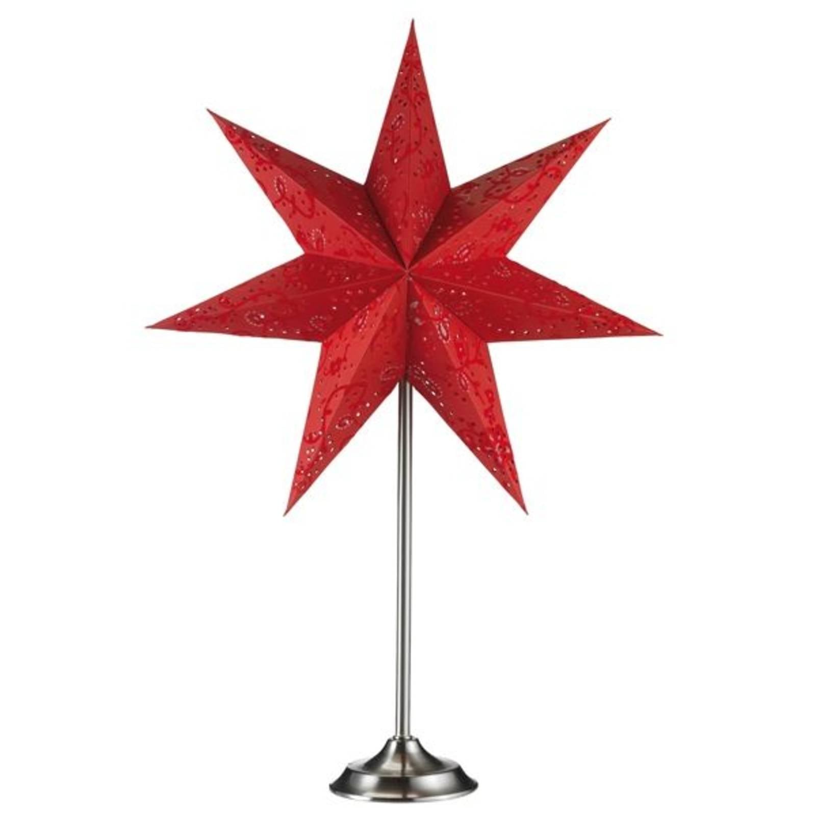 Tischleuchte Stern Aratorp in Rot, 45 x 64 cm