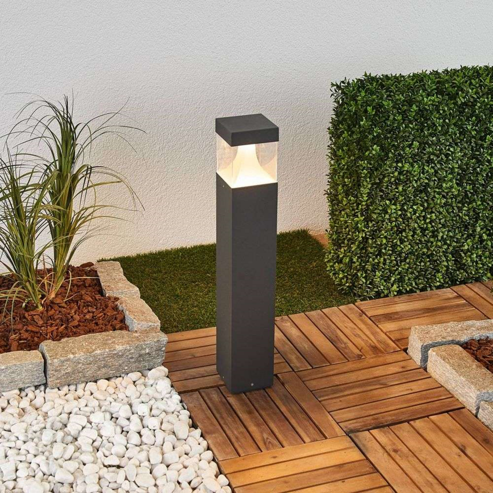 Egon Buiten Tuinlamp Graphite/Clear - Lucande