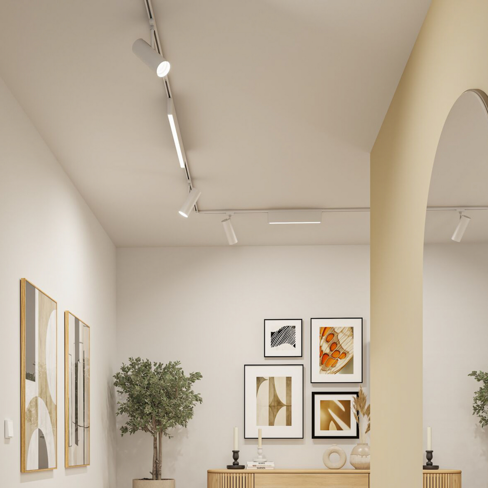 Foco de riel LED Paulmann URail Theron, 3000 K, blanco señal Foco de riel LED Paulmann URail Theron, 3000 K, blanco señal