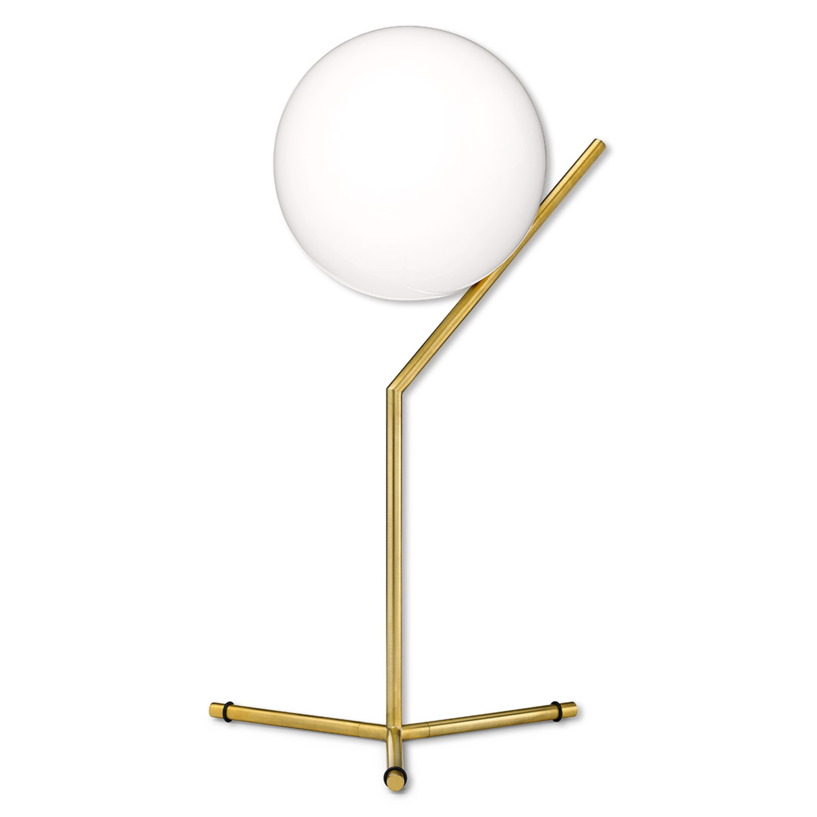 Flos IC T1 - Table Lamp by FLOS, Brushed Brass, for Living / Dining Room, brushed brass, opal white, E14, 60 W, energy efficiency: A++, H: 53 cm