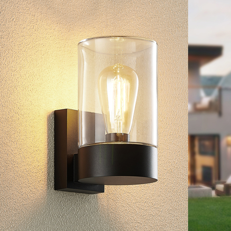 Arcchio Liljana utendørs vegglampe, svart, IP65
