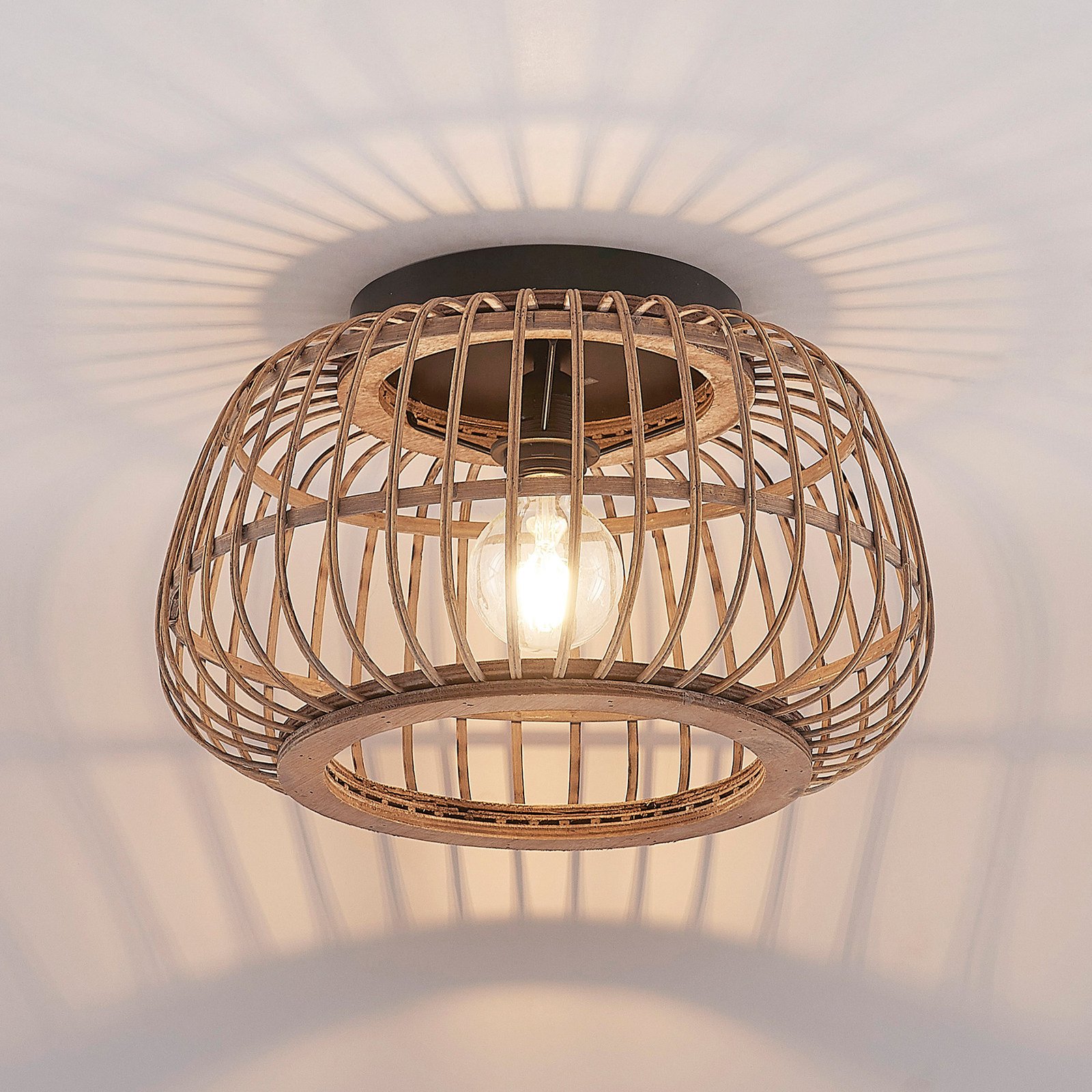 Bominio Plafonnier Ø40 Wood - Lindby