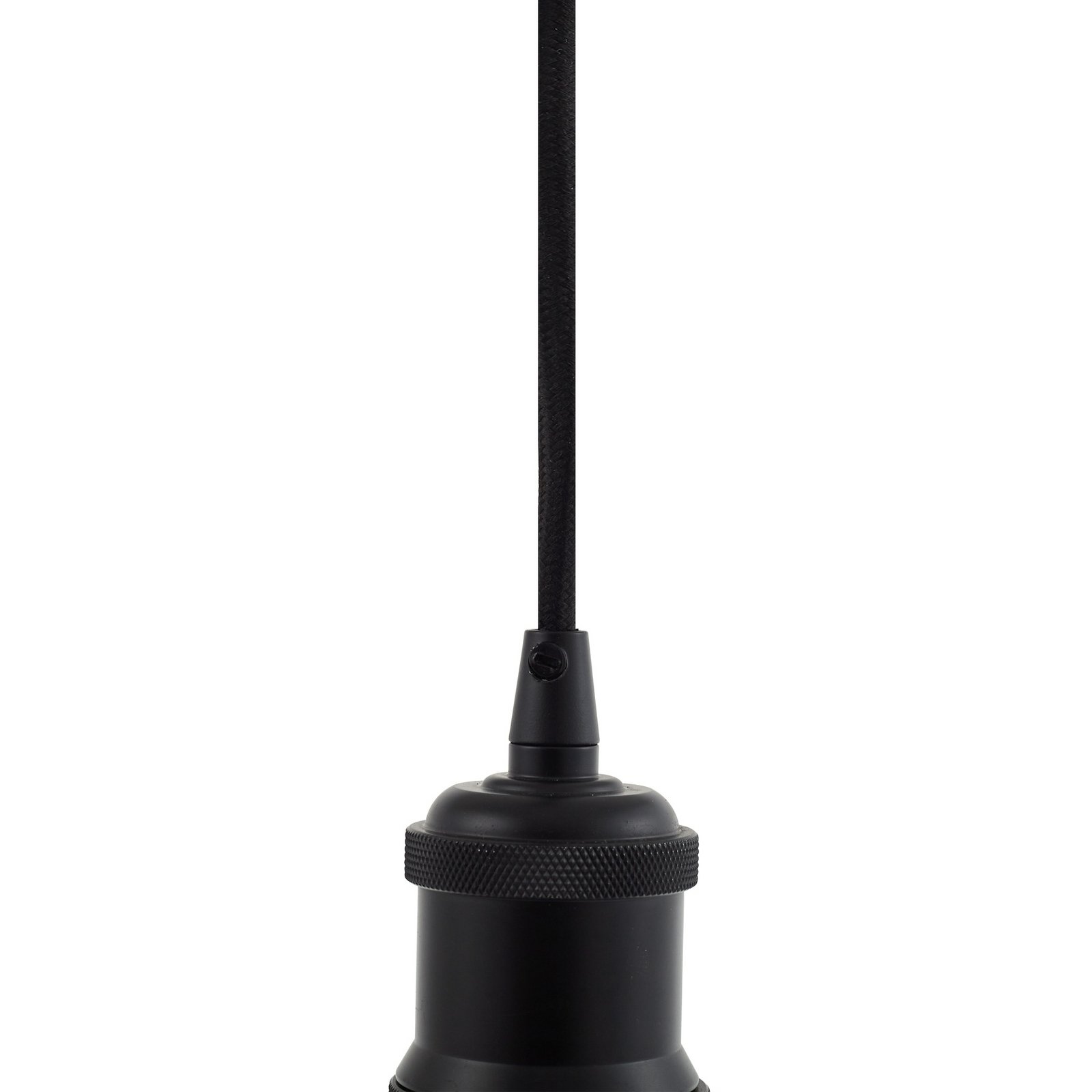 Lindby Hattie pendant light, black, Ø 5 cm, metal, E27