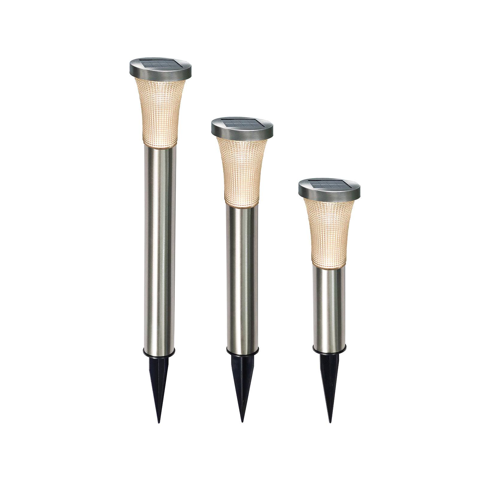 Esotec Decorative Solar Light - Outdoor Spotlight / Ground Spike - Silver