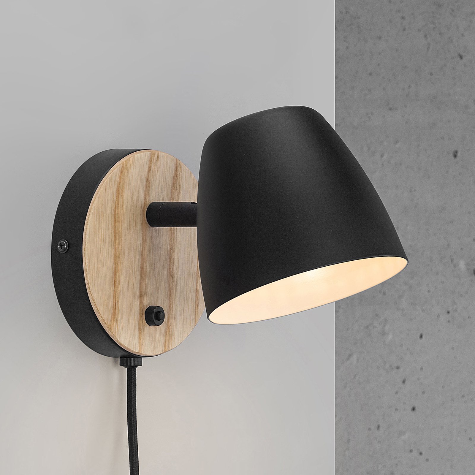 Theo Seinävalaisin Black - Nordlux