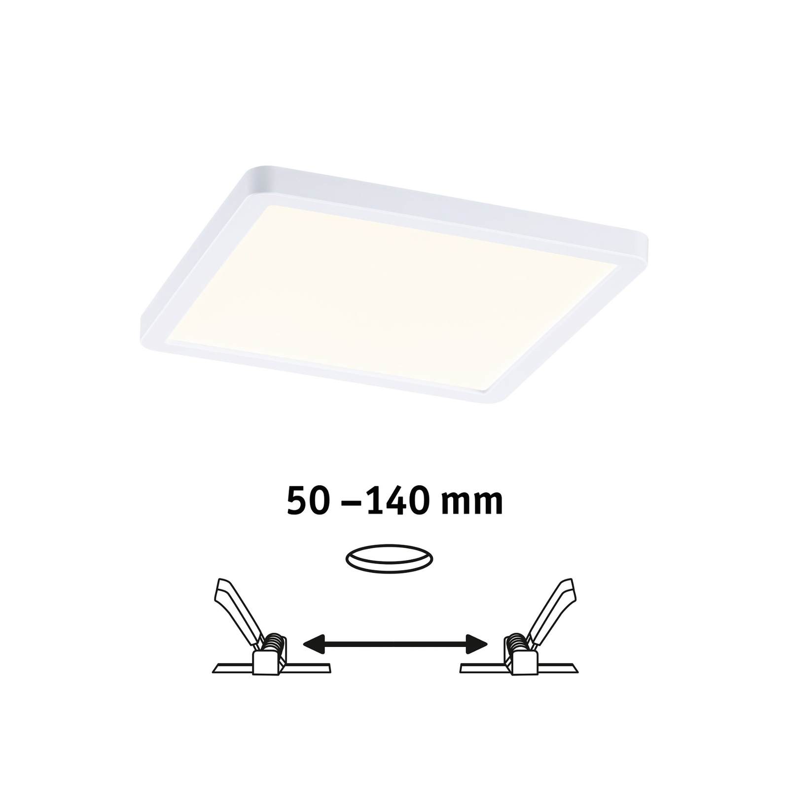 Paulmann LED panel Areo hranatý biely 17,5cm