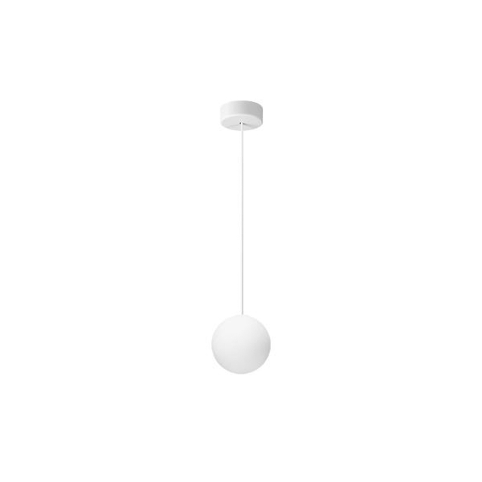 Ideal Lux Mapa candeeiro suspenso, Ø 10 cm, vidro opalino, globo